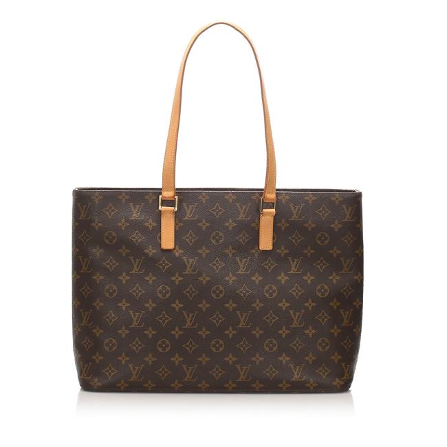 Louis Vuitton Luco Monogram Brown Leather Tote