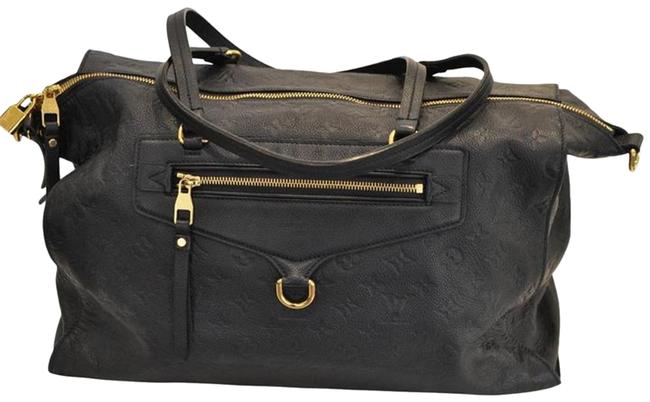 Louis Vuitton Lumineuse Empreinte Navy Leather Satchel