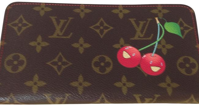 Louis Vuitton Lv Monogram Brown Red Green Cherry Cerises Wallet
