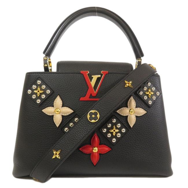 Louis Vuitton M51384 Capcine Pm Handbag Taurillon Ladies Black Satchel
