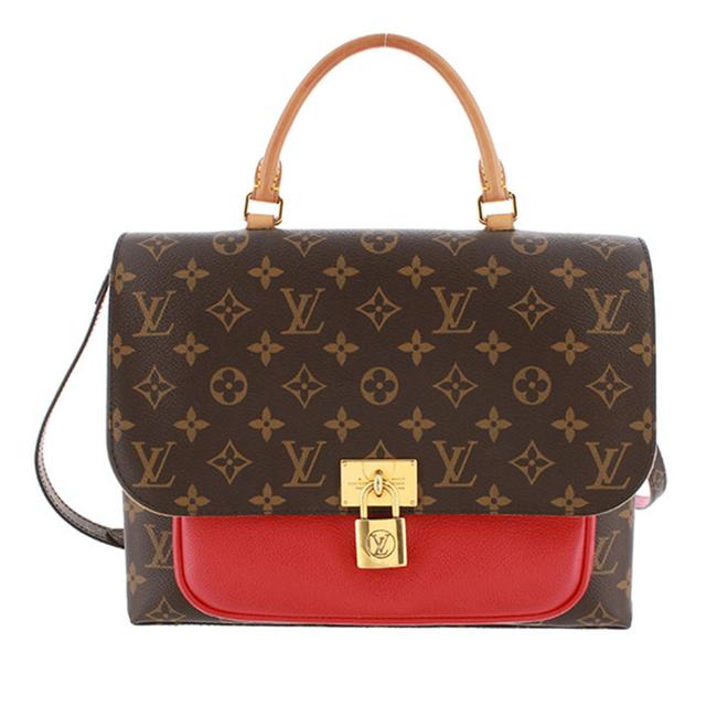 Louis Vuitton Marignan Monogram Brown Leather Satchel