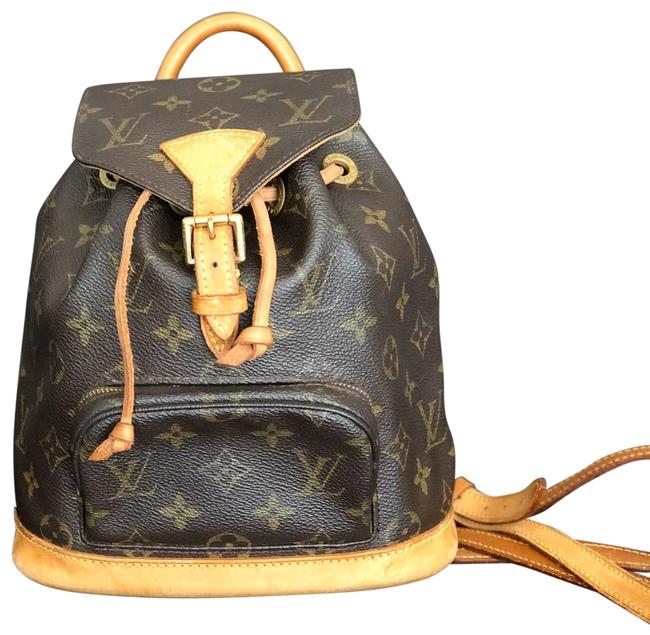 Louis Vuitton Mm Monogram Mini Brown Leather Backpack