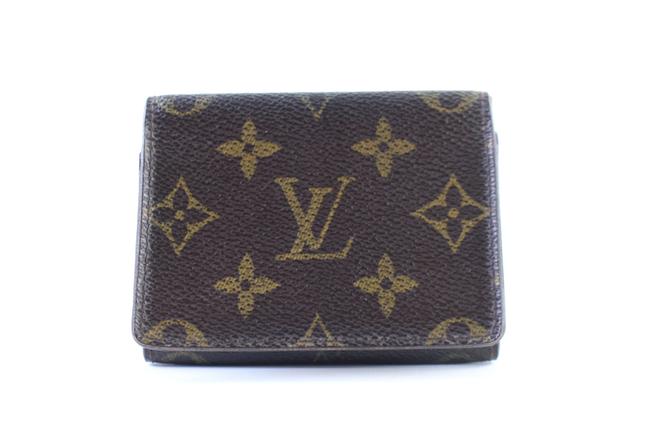 Louis Vuitton Monogram Card Case 14lr0313 Brown Coated Canvas Clutch