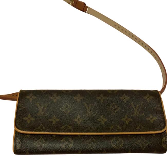 Louis Vuitton Pochette Twin Monogram Coated Canvas Clutch