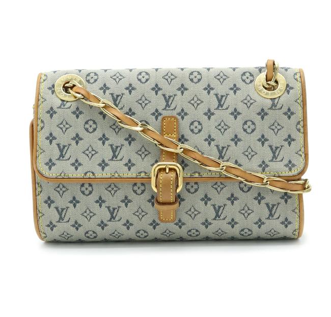 Louis Vuitton Monogram Mini Camille Chain M92002 Blue Canvas Shoulder Bag