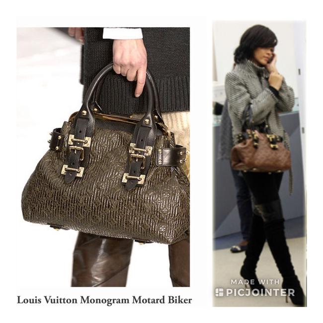 Louis Vuitton Monogram Motard Motorcycle Biker Lambskin Leather Satchel