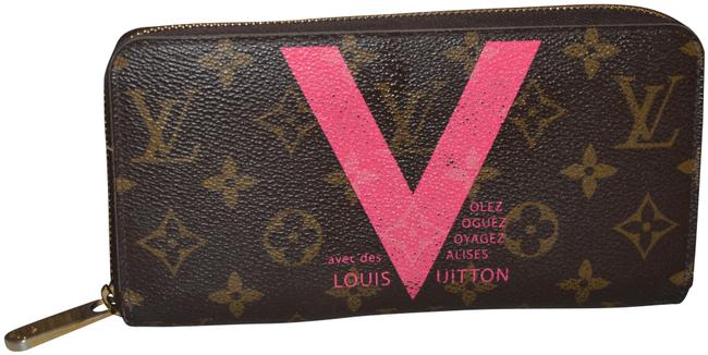 Louis Vuitton Monogram V Grenade Pink Canvas Zippy Limited Edition Bag Wallet
