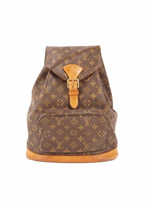 Louis Vuitton Montsouris Gm Monogram Brown Leather Backpack