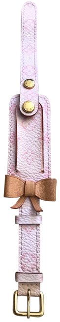 Louis Vuitton Multicolor Monogram Canvas Leather Pink Bracelet Belt