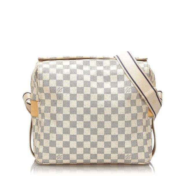 Louis Vuitton Naviglio Damier Azur White Canvas Cross Body Bag