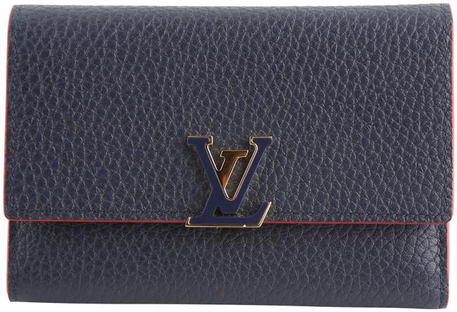 Louis Vuitton Navy Blue Capucines Compact Wallet