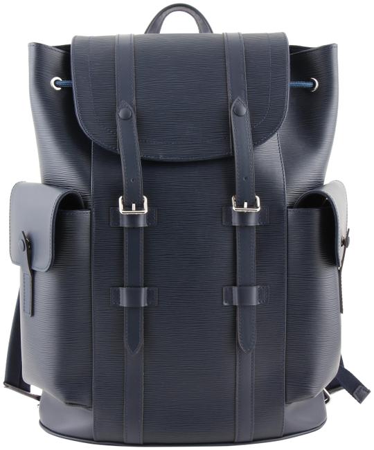 Louis Vuitton Christopher Navy Marine Epi Pm M58868 Blue Leather Backpack