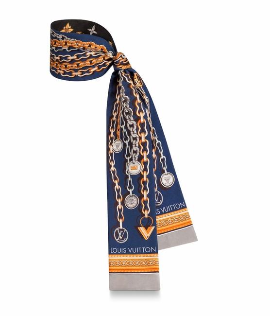 Louis Vuitton Navy Vendome Bandeau Scarf Wrap