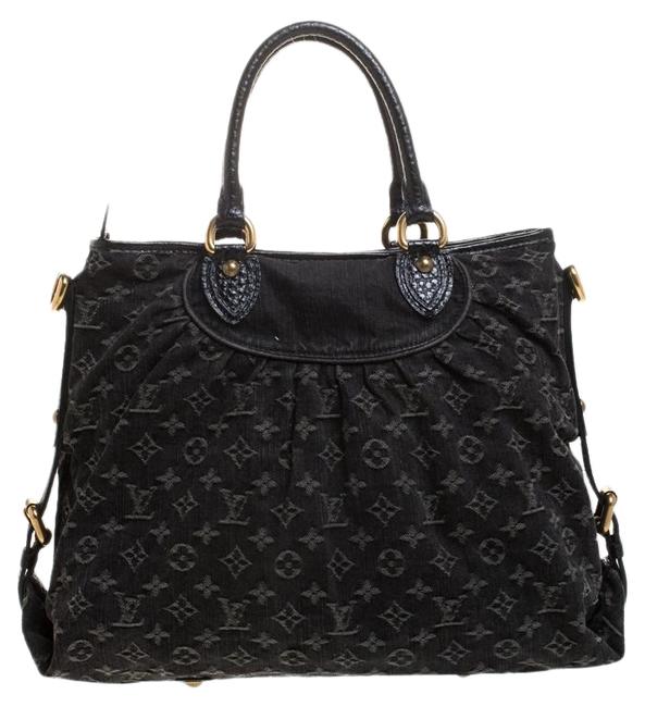 Louis Vuitton Neo Cabby Monogram Gm Black Denim Tote