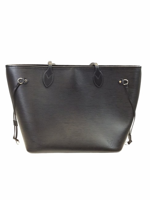 Louis Vuitton Neverfull Black Leather Tote