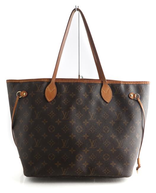 Louis Vuitton Neverfull Mm Brown Monogram Canvas Tote