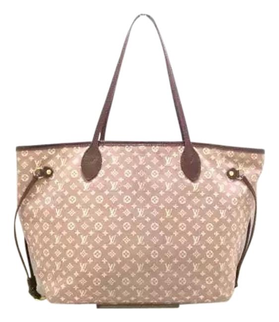 Louis Vuitton Neverfull Bag Mm Mini Lin Idylle Monogram Burgundy Canvas Tote