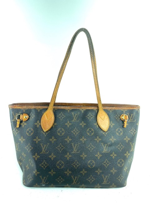 Louis Vuitton Neverfull Monogram Pm Small 1lva71 Brown Coated Canvas Tote