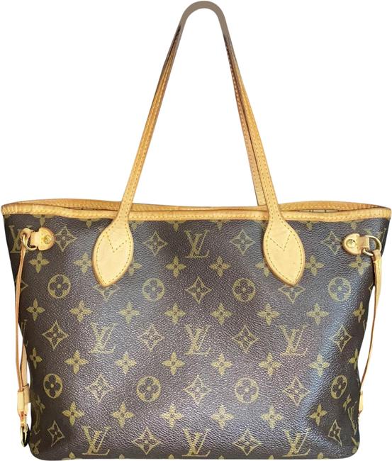 Louis Vuitton Neverfull Pm Brown Coated Canvas Tote
