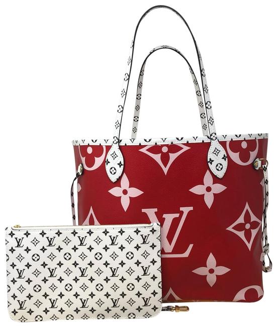 Louis Vuitton Neverfull Rouge Coated Canvas Tote