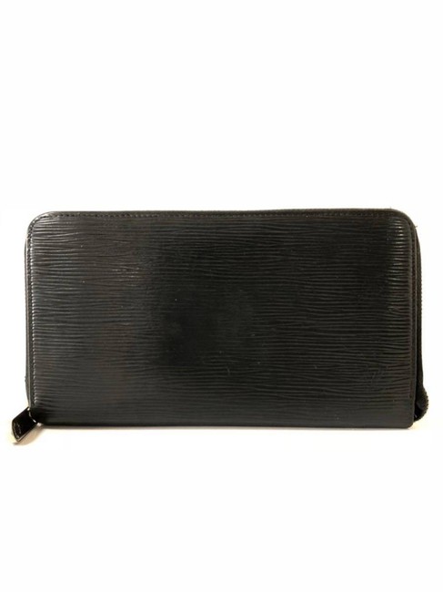 Louis Vuitton Zippy Organizer Noir Wallet 232061 Black Leather Clutch