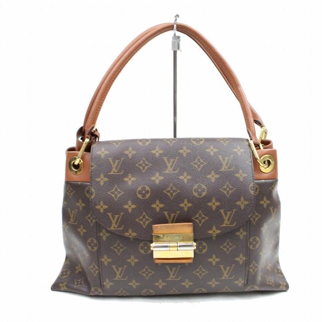Louis Vuitton Olympe Camel Monogram 867177 Brown Coated Canvas Satchel