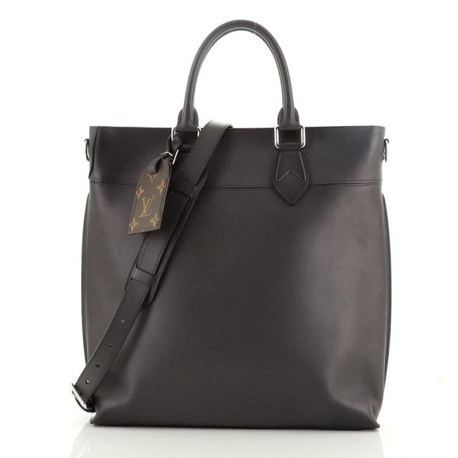Louis Vuitton Ombre Cuir Gray Leather Tote