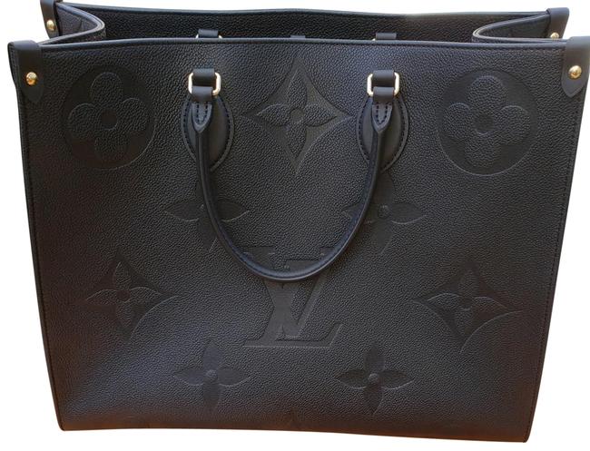 Louis Vuitton Onthego Gm Black Noir Leather Tote
