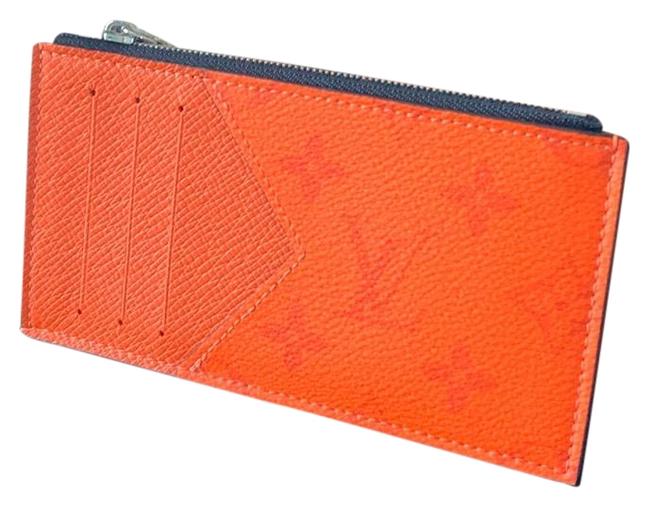 Louis Vuitton Orange Coin Card Holder Wallet