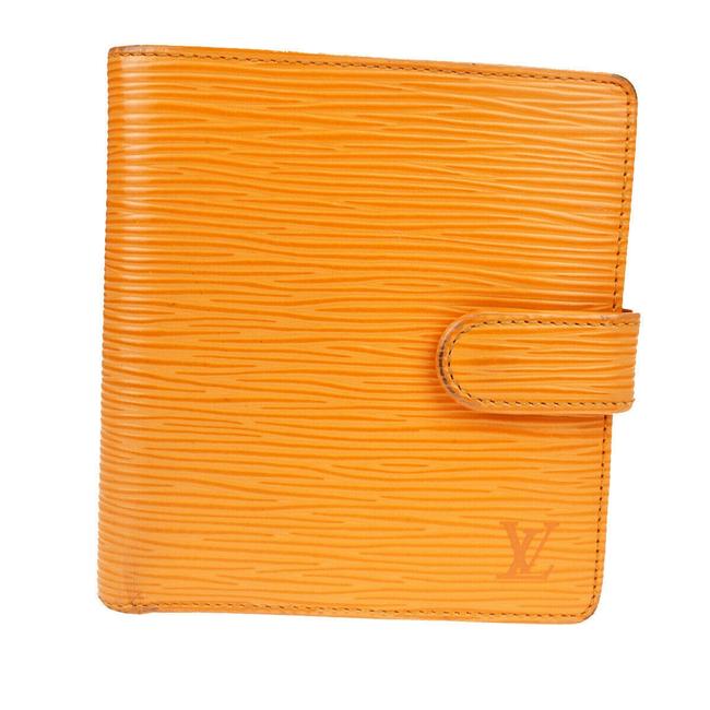 Louis Vuitton Orange Porto Compact Epi Leather #5348l13b Wallet
