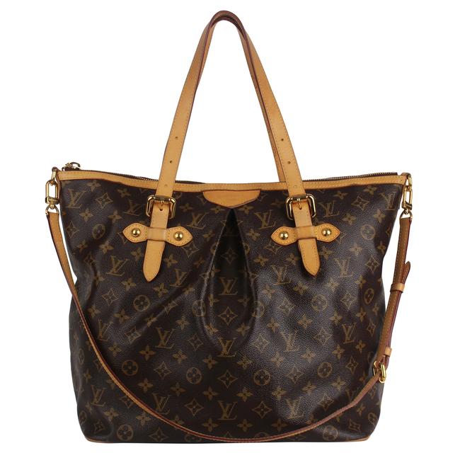 Louis Vuitton Palermo Great Condition Gm 6190 Brown Coated Canvas Tote