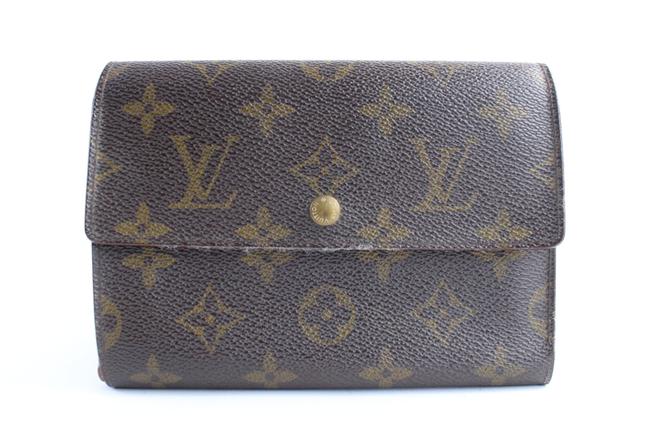 Louis Vuitton Papier Bifold Flap Wallet 17lr0320 Brown Monogram Canvas Clutch
