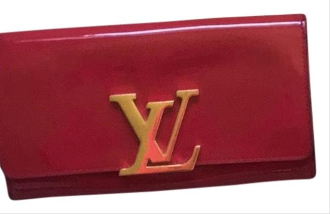 Louis Vuitton Clutch Patent Leather Logo Wallet Clutch Wallet