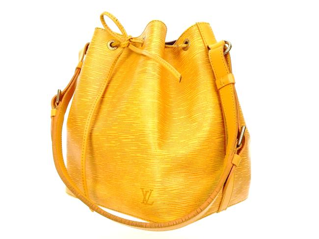 Louis Vuitton Petit Noe Vintage Yellow Epi Coated Leather Shoulder Bag