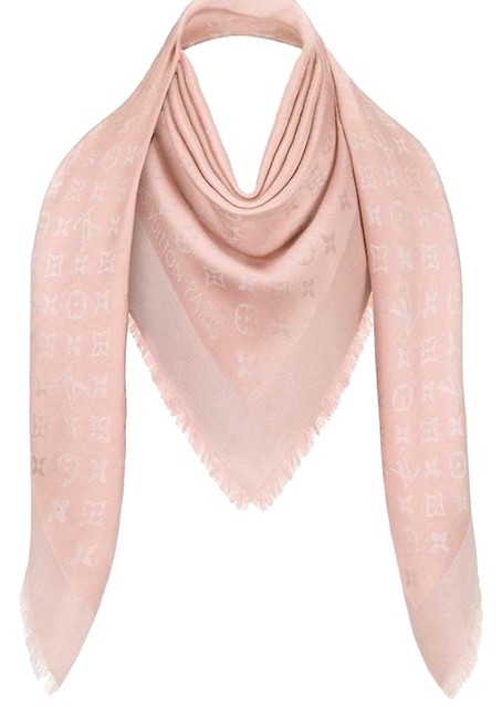 Louis Vuitton Pink Rose Velours Scarf Wrap