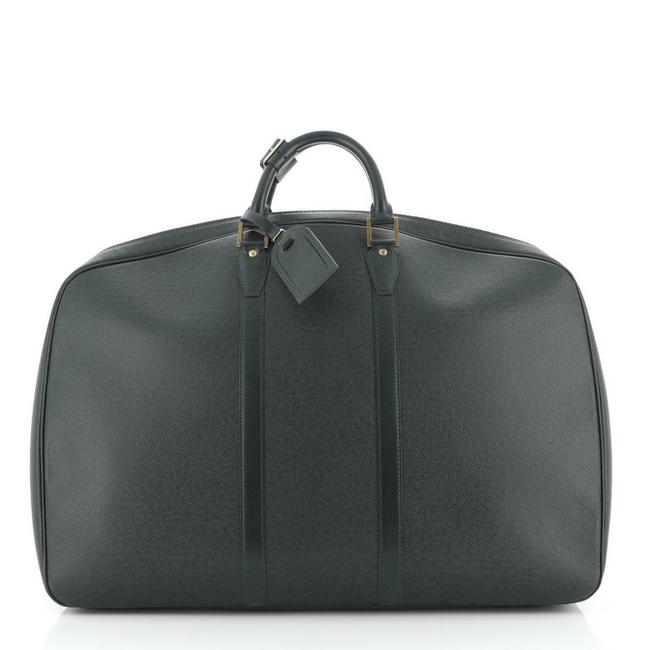 Louis Vuitton Poche Helanga Taiga Green Leather Satchel