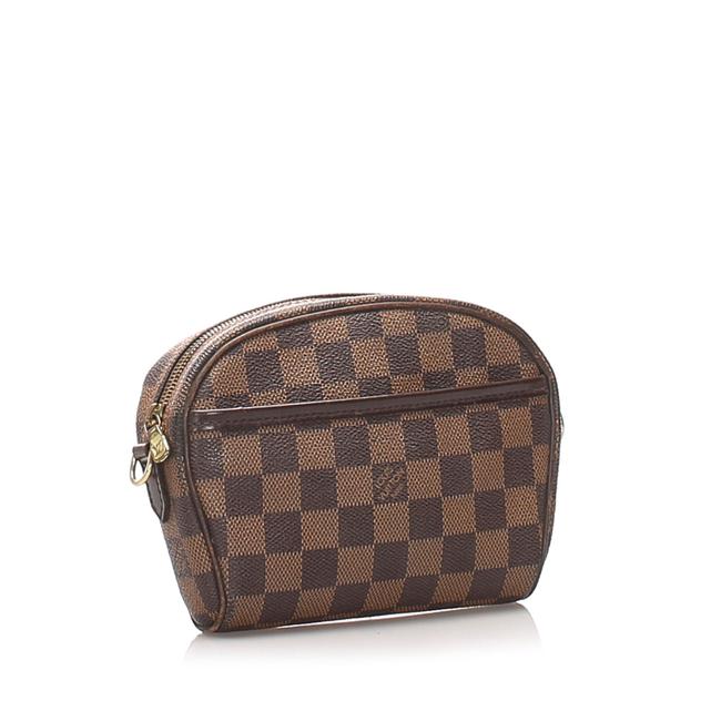 Louis Vuitton Pochette Ipanema Damier Ebene Brown Leather Cross Body Bag