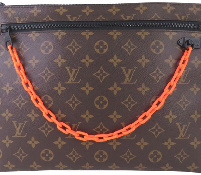Louis Vuitton Pochette Monogram A4 Brown Canvas Clutch