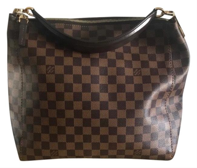 Louis Vuitton Portobello Brown Lv Leather Hobo Bag