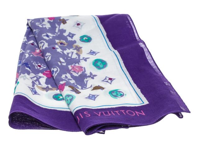 Louis Vuitton Purple Monogrammed 200629 Scarf Wrap