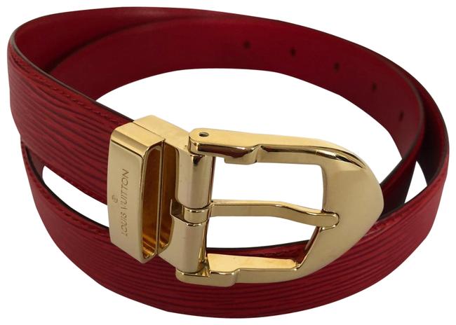 Louis Vuitton Red Epi Leather Size 110 44 Belt