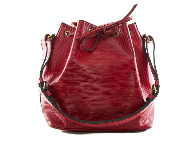 Louis Vuitton Red Epi Petit Noe Cosmetic Bag