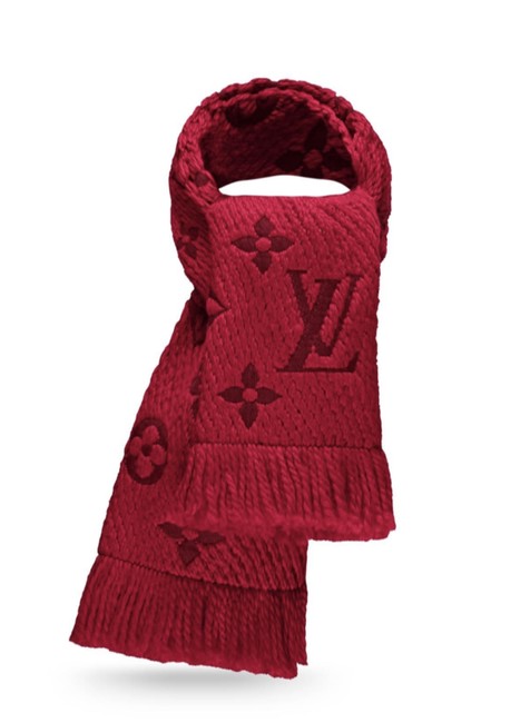 Louis Vuitton Red Logomania Scarf Wrap
