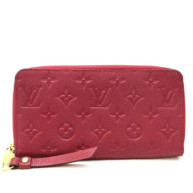Louis Vuitton Red Monogram Empreinte Portefeuille Secret Wall Wallet