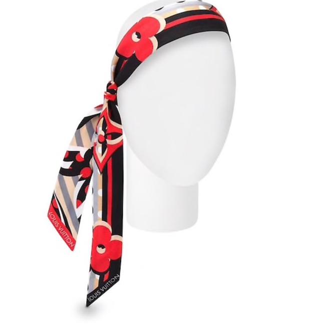 Louis Vuitton Red Pop Monogram Bb Bandeau Scarf Wrap