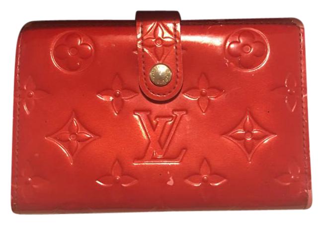 Louis Vuitton Red Porte Monogram Vernis Monnaie Viennois Wallet