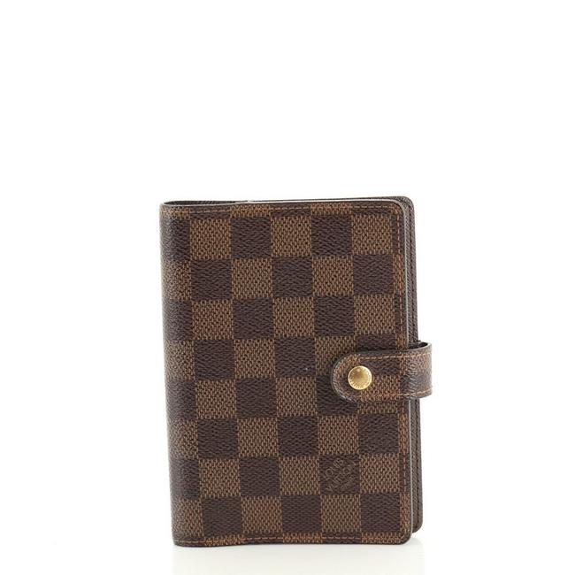 Louis Vuitton Ring Agenda Cover Damier Pm Brown Canvas Clutch