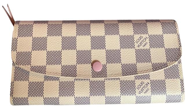 Louis Vuitton New Rose Ballerina Emilie Damier Azur Canvas Wallet