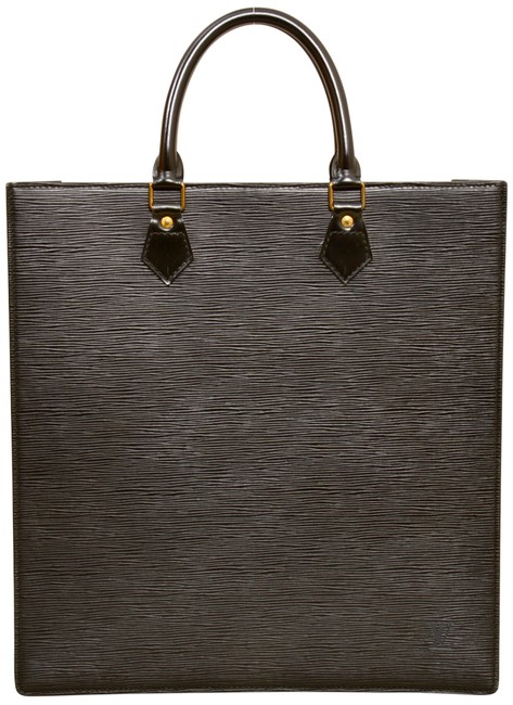 Louis Vuitton Sac Plat Gm Large Size M59082 Shopper Black Epi Leather Tote