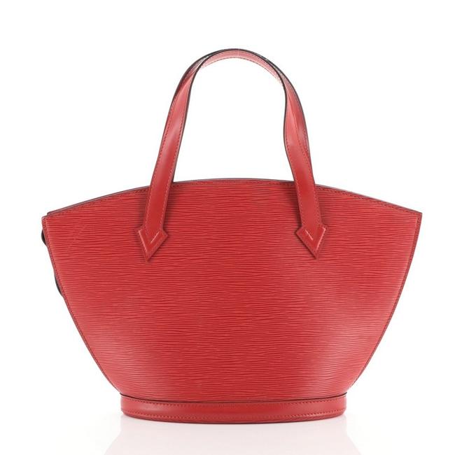 Louis Vuitton Saint Jacques Handbag Pm Red Leather Tote